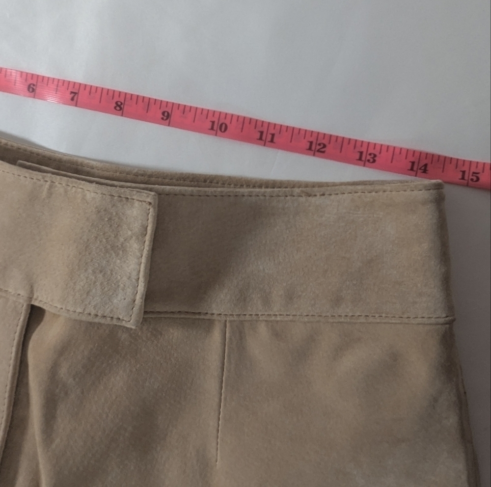 Massini Women's Tan Genuine Suede Leather Pants Size 10 - Picture 10 of 14
